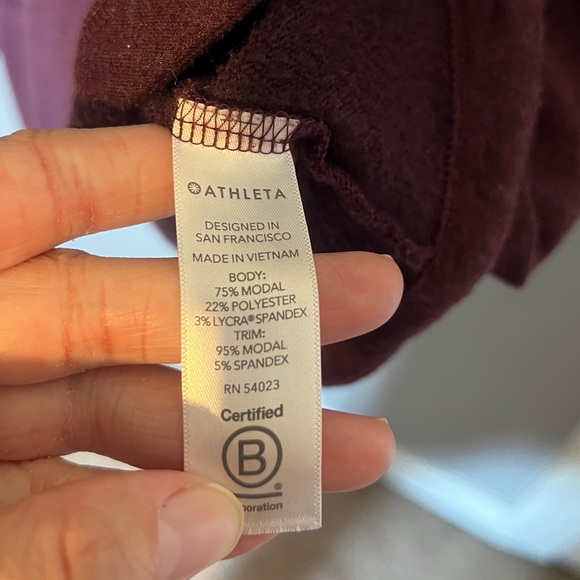 Athleta Draped Front Hooded Sweatshirt Size XS - Picture 7 of 7